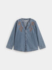 CAMISA VAQUERA BORDADA Mid blue