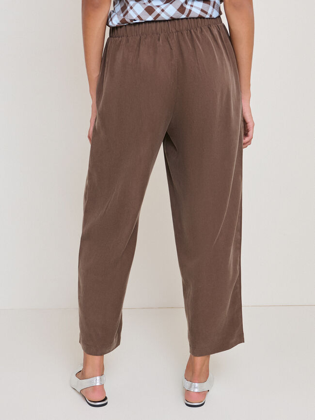 PANTALON BARREL Marron