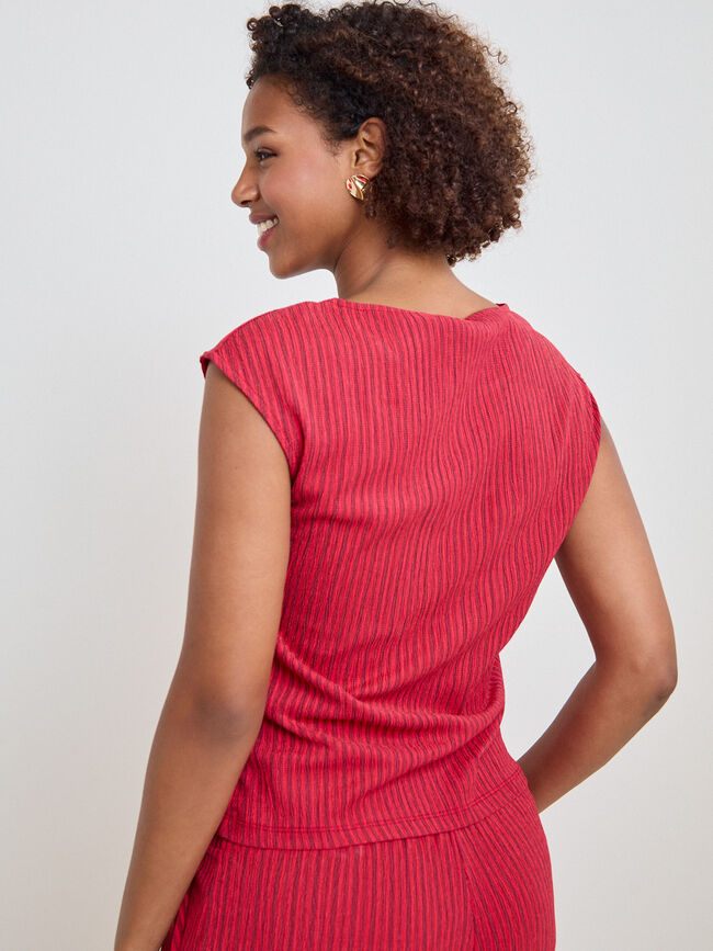 CAMISETA RAYA ROJA Rojo