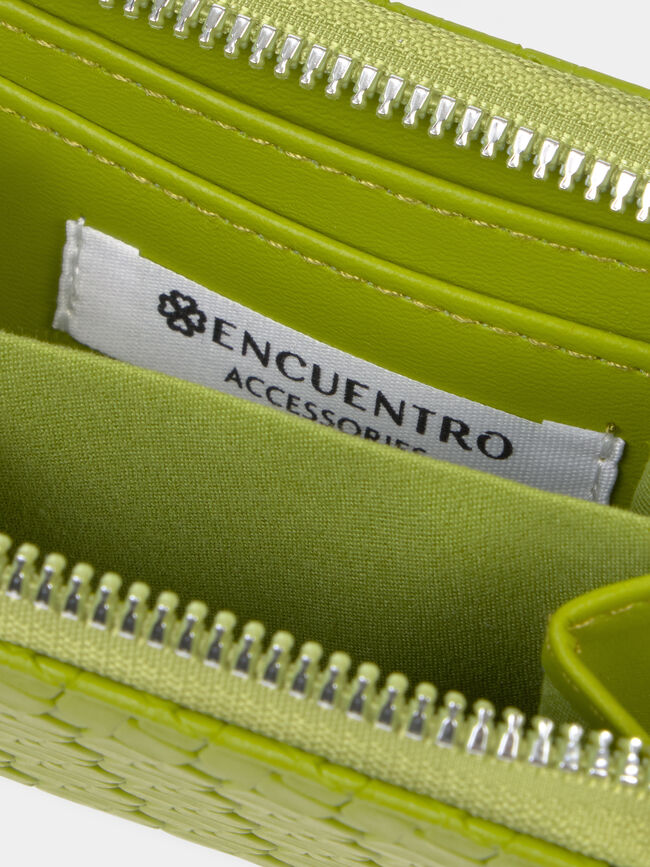 MONEDERO CREMALLERA TRENZADO Verde