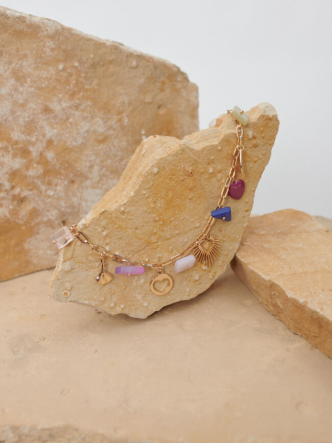 COLLAR ABALORIOS COMBINADOS Multicolor