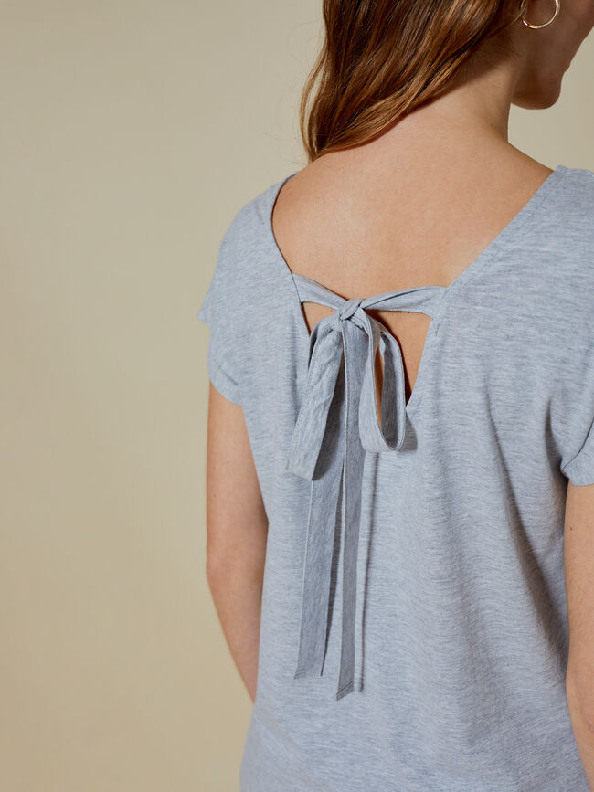 Camiseta detalle estampado cebra con fle GrisVigoreClaro