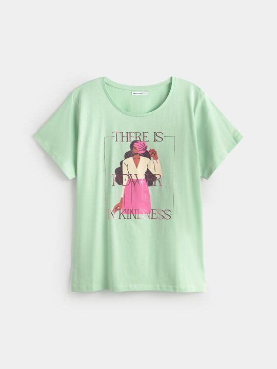 CAMISETA MUJER BRILLANTE Menta image number null