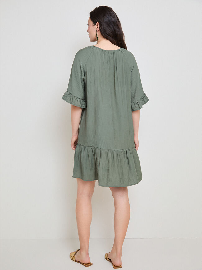 vestido volante Kaki