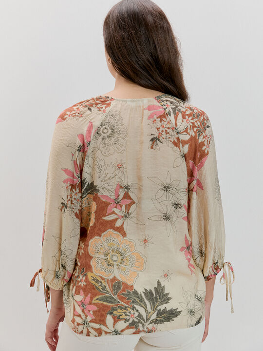 BLUSA ESTAMPADA CORD&Oacute;N Crudo image number null