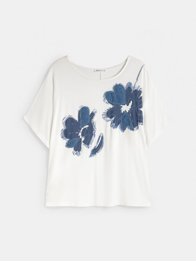 CAMISETA DENIM Blanco Hueso