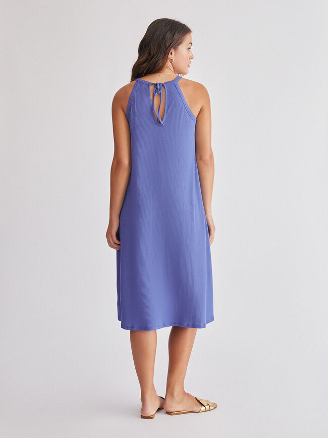 Vestido halter Azul Ceruleo