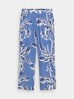 PANTAL&Oacute;N ANCHO ESTAMPADO Azul Chambray