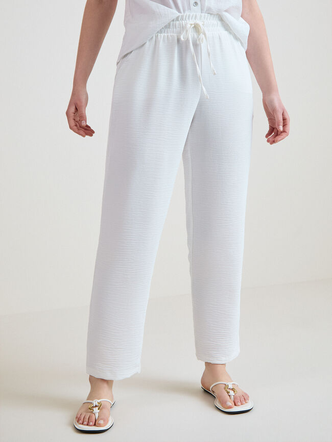 PANTAL&Oacute;N JOGGER Blanco Optico