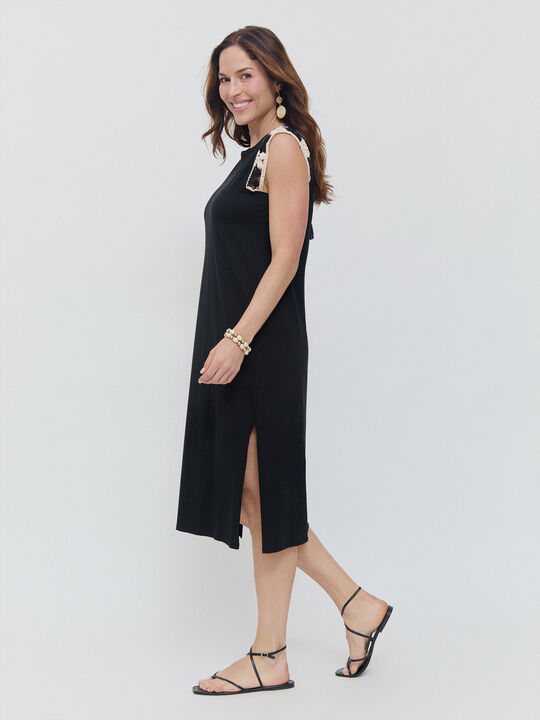 VESTIDO CROCHET Negro image number null
