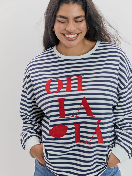 SUDADERA RAYAS LETRAS Rayas 1 image number null