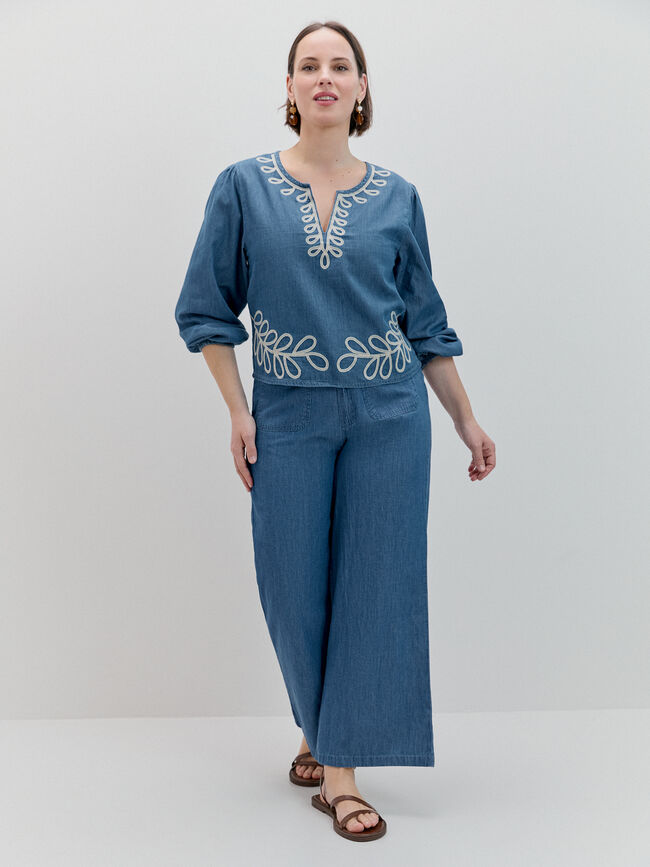 PANTALON CULOTTE Mid blue