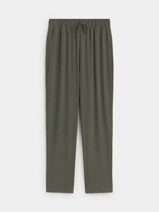 PANTAL&Oacute;N JOGGER FLUIDO Kaki image number null