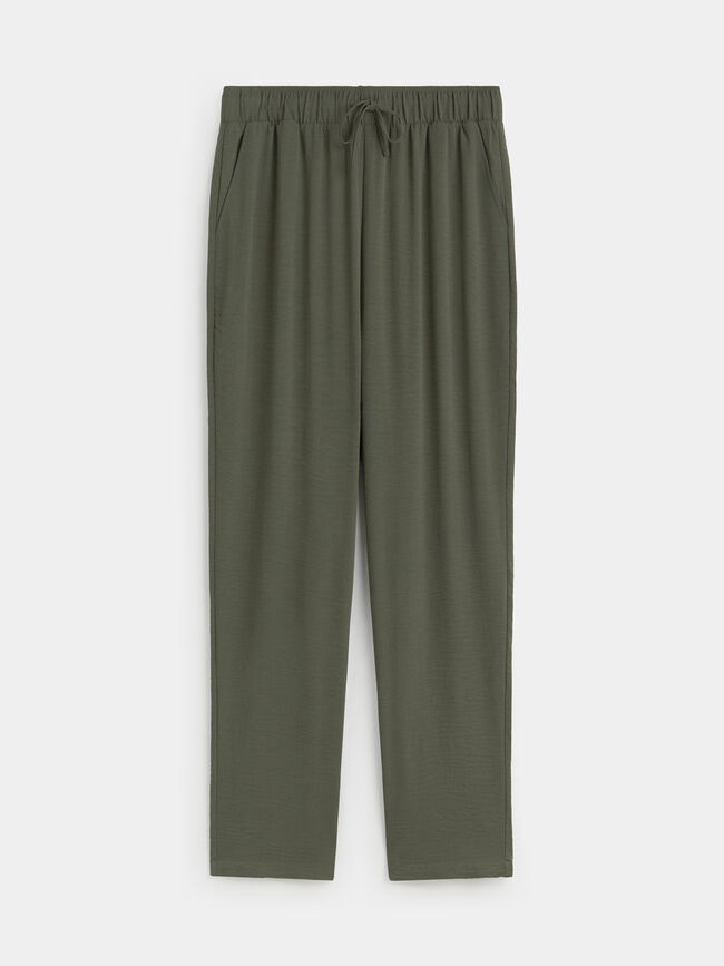 PANTAL&Oacute;N JOGGER FLUIDO Kaki