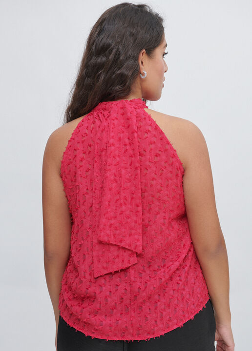 TOP HALTER TEXTURA Fucsia image number null