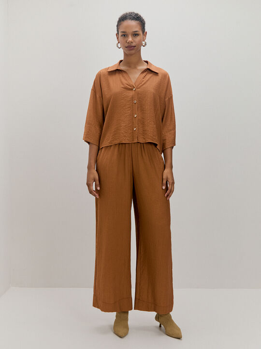 camisa ancha Marron viejo image number null