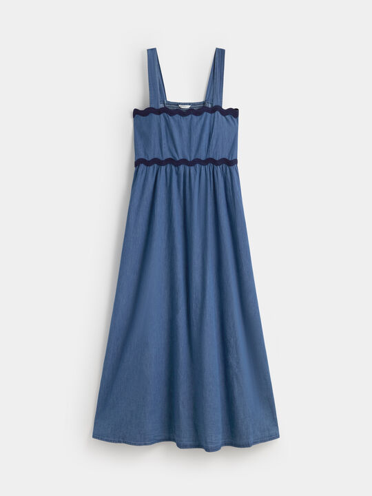 VESTIDO VAQUERO ONDULINA Mid blue image number null