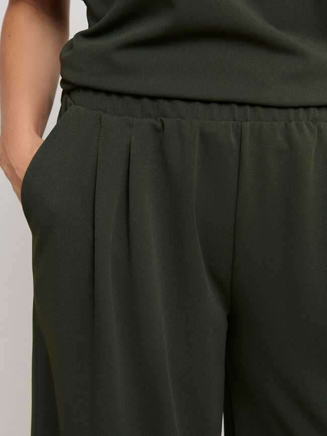 PANTAL&Oacute;N CREPE VERDE Bosque Oscuro