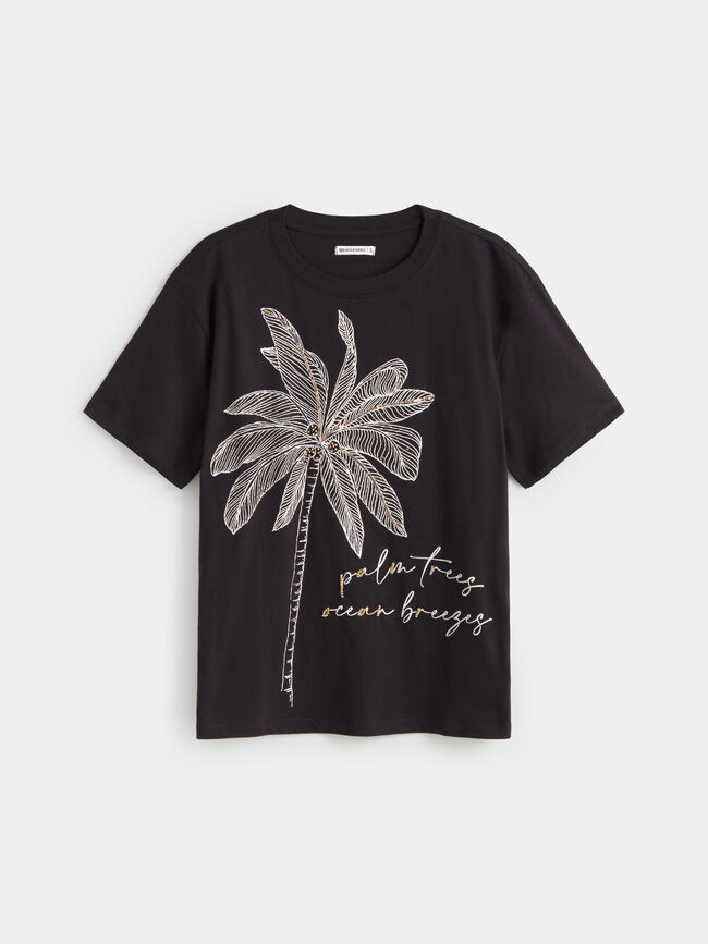 CAMISETA POSICIONAL PALMERA Negro