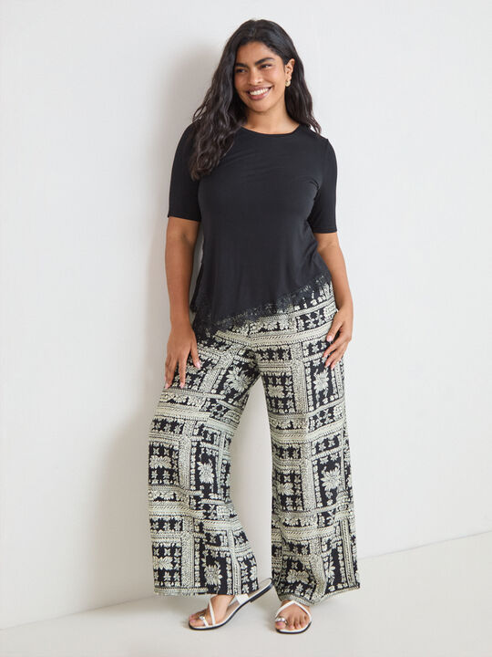 PANTALON BANDANA Negro image number null