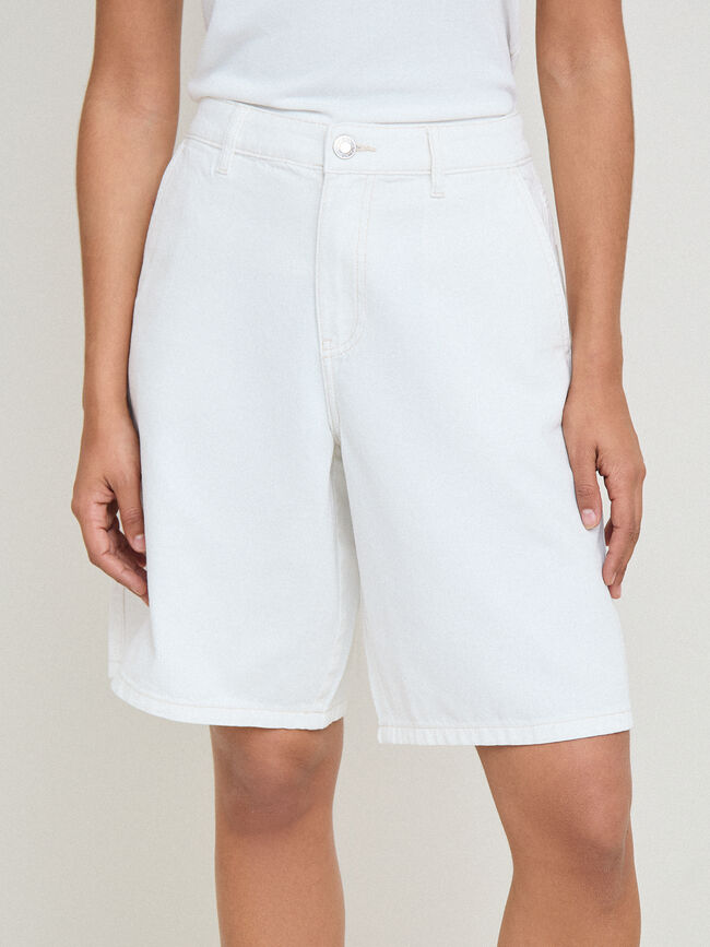 BERMUDA ANCHA Blanco Hueso