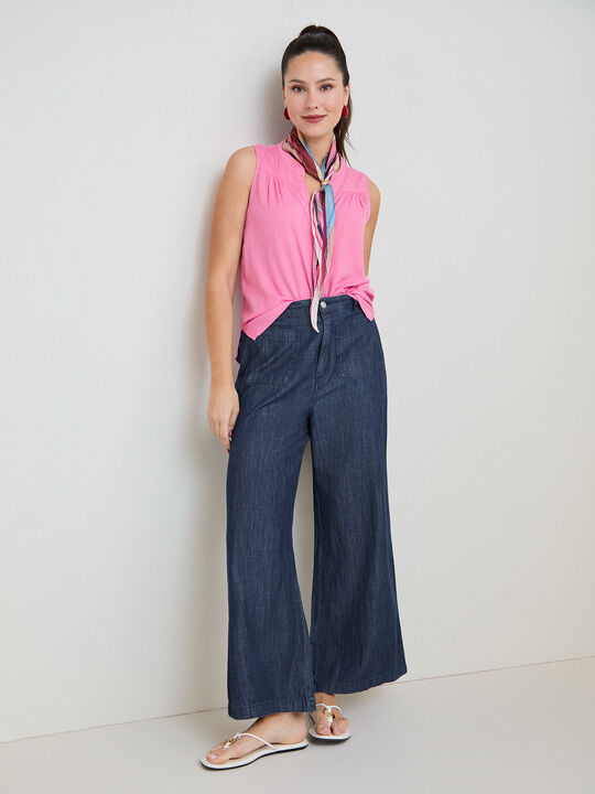 PANTALON CULOTTE Dark blue image number null