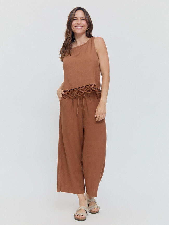 TOP FORNITURA BAJO Marron viejo