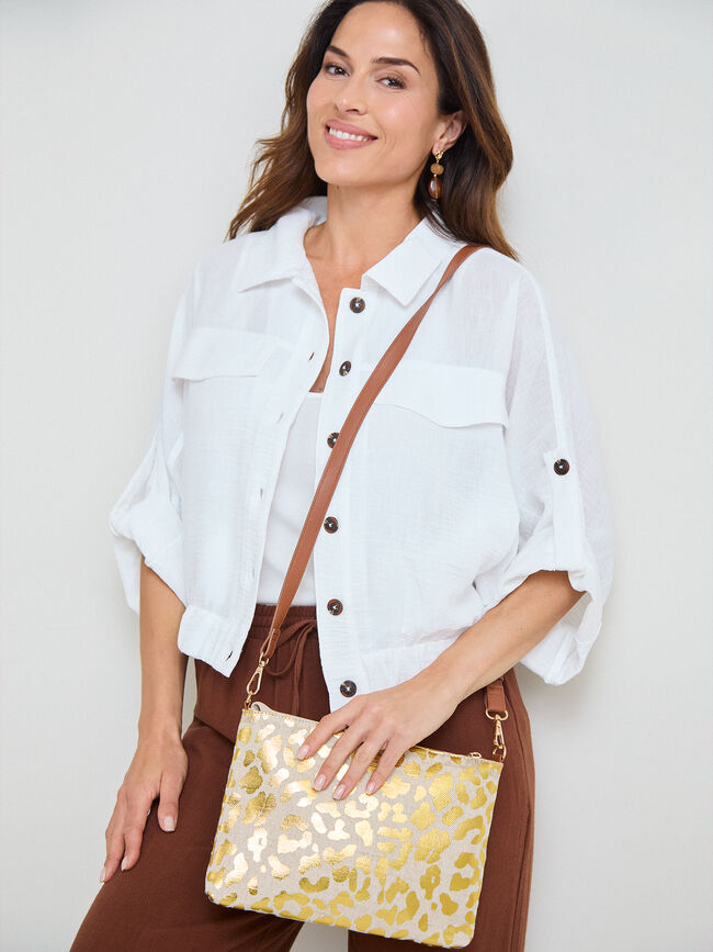 BOLSO ESTAMPADO ANIMAL Crudo