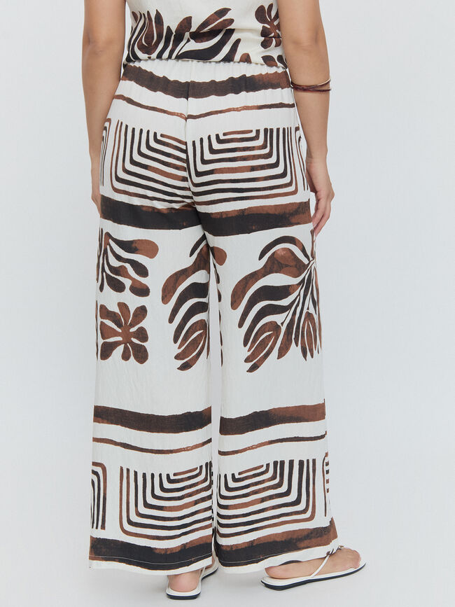 PANTALON CINTURILLA ESTRECHA Marron