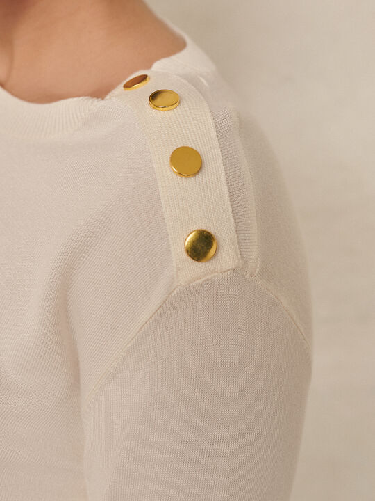 JERSEY BOTONES HOMBRO Blanco Hueso image number null