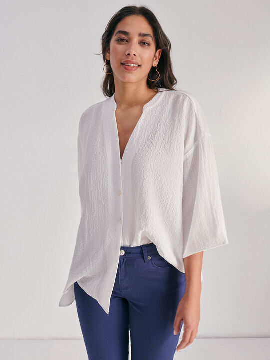 Blusa abotonada Blanco Hueso image number null