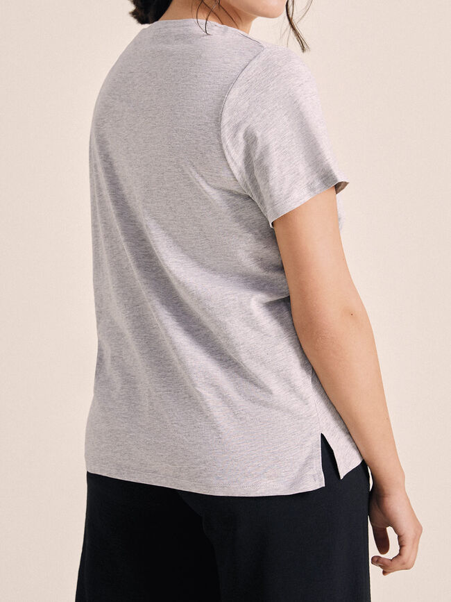 Camiseta estampado jirafa GrisVigoreClaro
