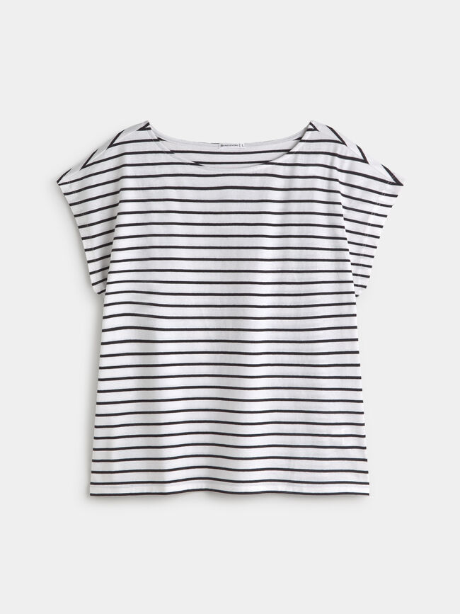 CAMISETA HOMBRO CAIDO Rayas 2