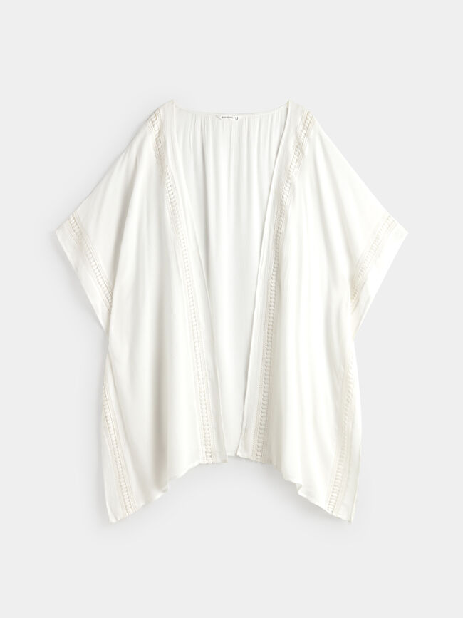 KIMONO DETALLE ENTREDOS Blanco Optico