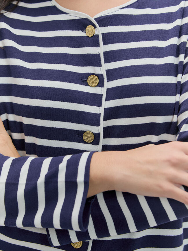 CHAQUETA RAYAS Azul Marino