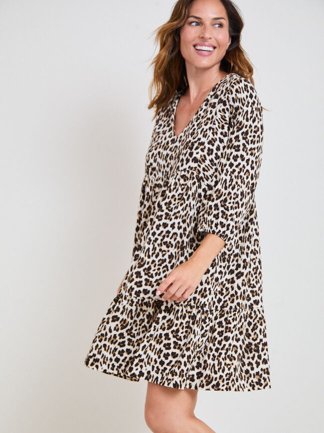 VESTIDO ESTAMPADO Negro