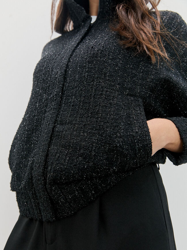 CHAQUETA BRILLO Negro