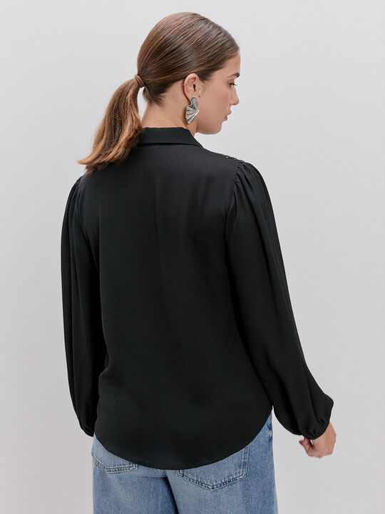 CAMISA DE LENTEJUELAS Negro image number null