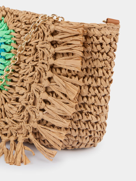 Bolso bandolera rafia Crudo image number null