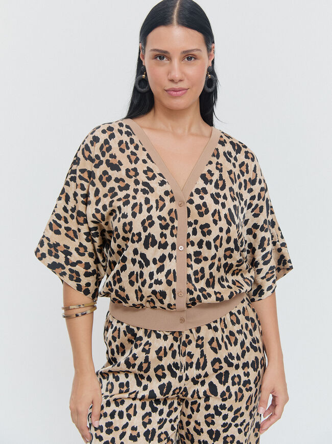 CHAQUETA ESTAMPADA Negro