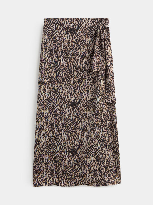 FALDA PAREO LARGA Marron image number null