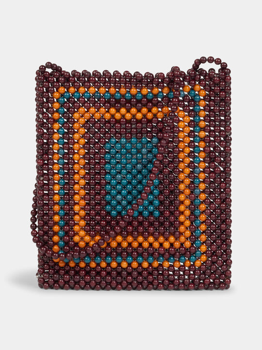 Bolso abalorios Marron Claro image number null