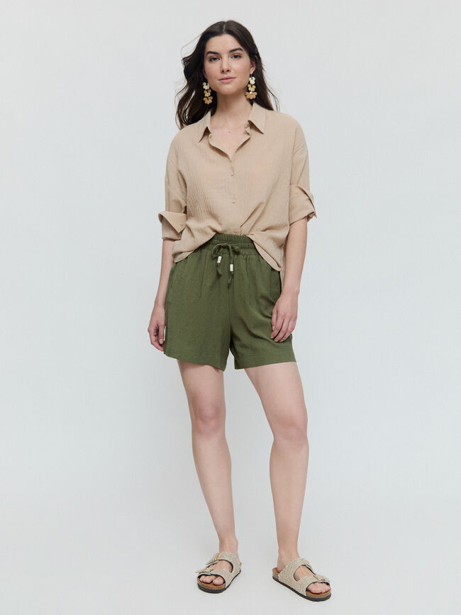 Pantalon rustico verde militar