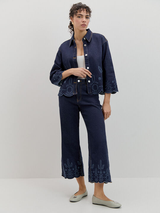 CAZADORA VAQUERA TROQUELADA Dark blue image number null