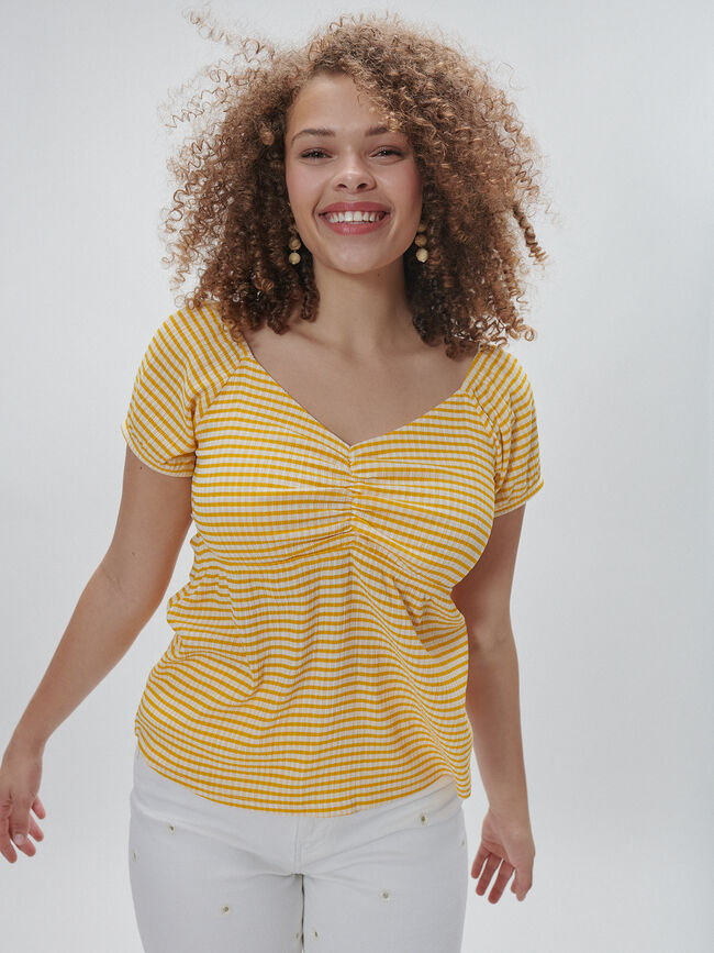 TOP VICHY FRUNCIDO Amarillo