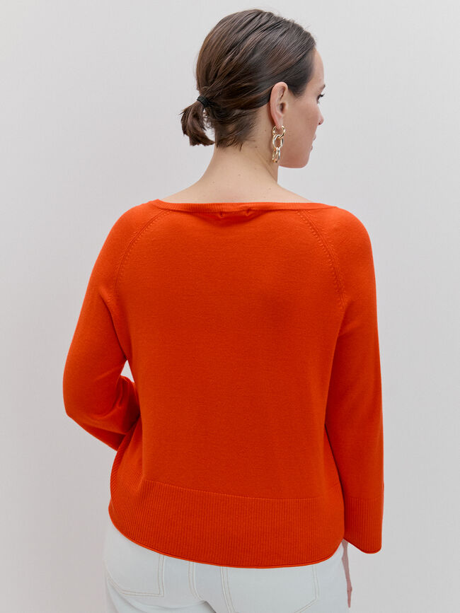 JERSEY CUELLO PICO Rojo Flama