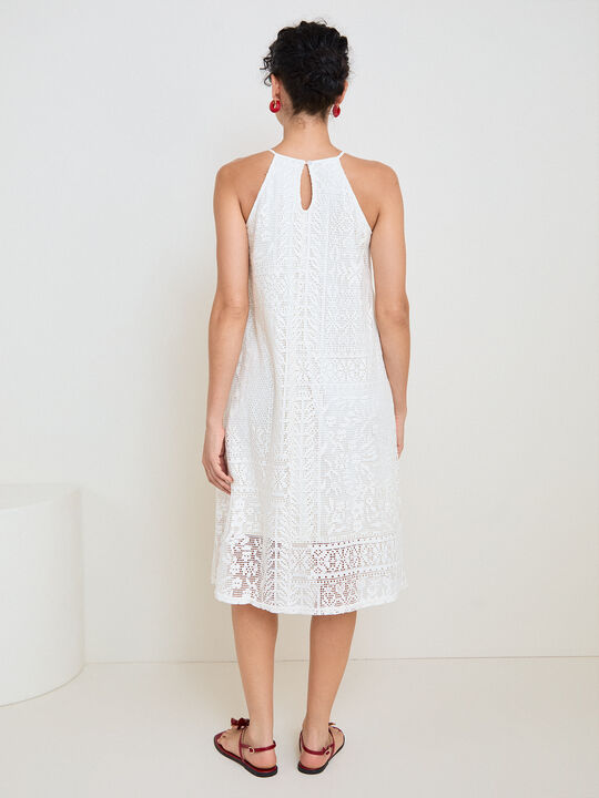VESTIDO CROCHET Blanco Optico image number null