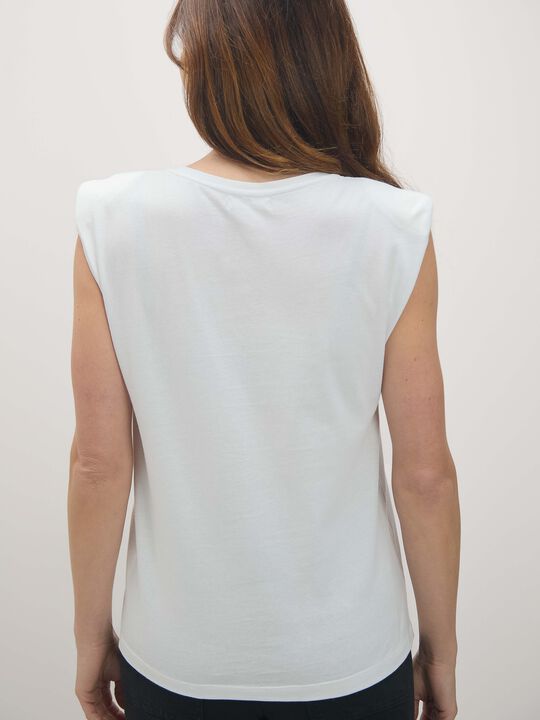 CAMISETA BRILLOS Blanco Optico image number null