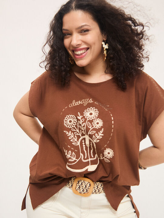 CAMISETA POSICIONAL Marron chocolat image number null
