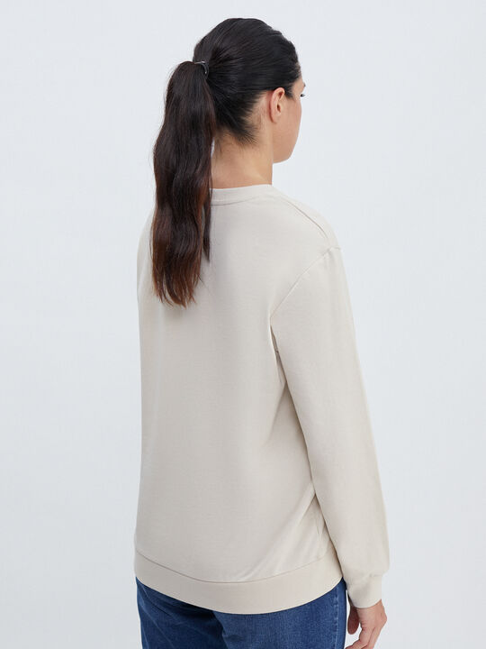 SUDADERA BORDADO ALGODÓN Piedra image number null